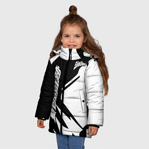 Зимняя куртка для девочки JoJo Bizarre Adventure / 3D-Черный – фото 3