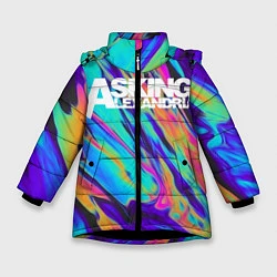 Куртка зимняя для девочки AA, цвет: 3D-черный