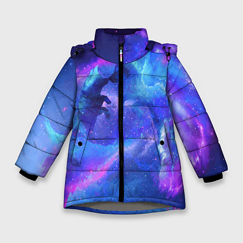 Зимняя куртка для девочки ВОЛК D / 3D-Светло-серый – фото 1