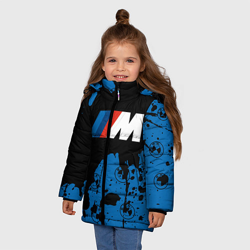 Зимняя куртка для девочки BMW БМВ / 3D-Черный – фото 3