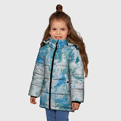 Куртка зимняя для девочки Разлитая краска, цвет: 3D-черный — фото 2