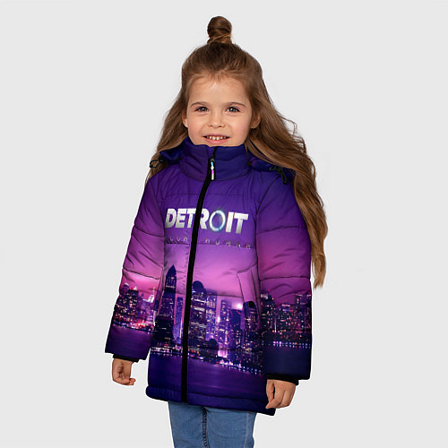 Зимняя куртка для девочки Detroit Become Human S / 3D-Черный – фото 3