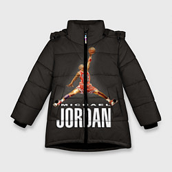 Куртка зимняя для девочки MICHAEL JORDAN, цвет: 3D-черный