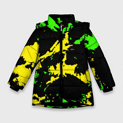 Зимняя куртка для девочки Желто-зеленый