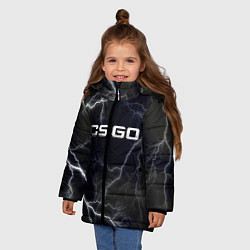 Куртка зимняя для девочки CS GO, цвет: 3D-черный — фото 2