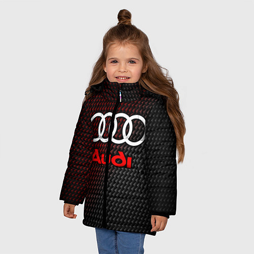 Зимняя куртка для девочки AUDI АУДИ / 3D-Черный – фото 3
