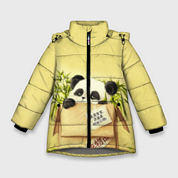 Куртка зимняя для девочки Заказывали Панду? ?, цвет: 3D-светло-серый