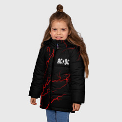 Куртка зимняя для девочки AC DС цвета 3D-черный — фото 2