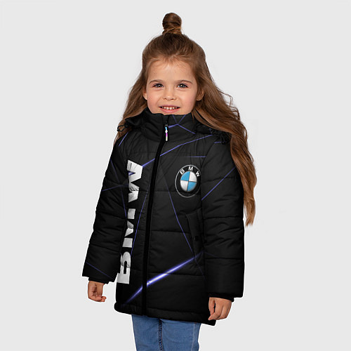 Зимняя куртка для девочки BMW / 3D-Черный – фото 3