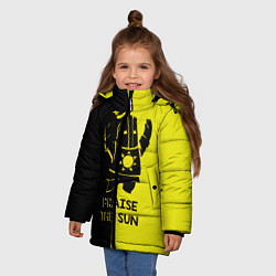 Куртка зимняя для девочки Praise the sun, цвет: 3D-черный — фото 2