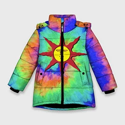 Куртка зимняя для девочки DARK SOULS III, цвет: 3D-черный