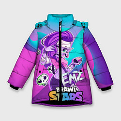 Куртка зимняя для девочки Emz Brawl stars ЭМЗ, цвет: 3D-черный