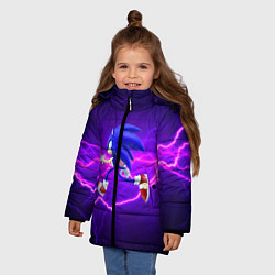 Куртка зимняя для девочки Sonic Storm, цвет: 3D-черный — фото 2