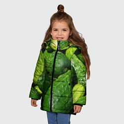 Куртка зимняя для девочки Огурцы, цвет: 3D-черный — фото 2