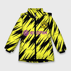 Куртка зимняя для девочки Borussia 2020-2021 г, цвет: 3D-черный