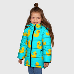 Куртка зимняя для девочки Уточки, цвет: 3D-красный — фото 2