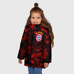 Куртка зимняя для девочки Bayern Бавария, цвет: 3D-красный — фото 2