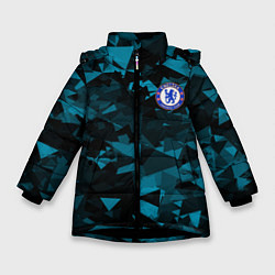 Куртка зимняя для девочки Chelsea Челси, цвет: 3D-черный