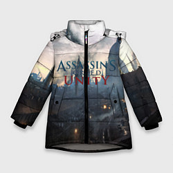 Куртка зимняя для девочки Assassin’s Creed Unity, цвет: 3D-светло-серый