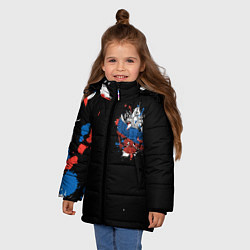 Куртка зимняя для девочки Герб, цвет: 3D-красный — фото 2