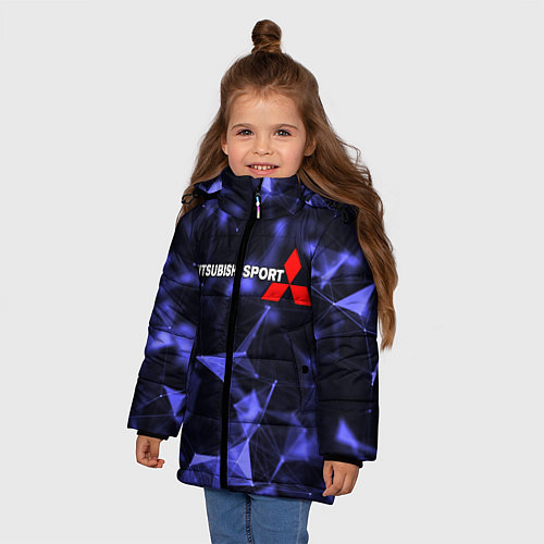 Зимняя куртка для девочки MITSUBISHI / 3D-Черный – фото 3