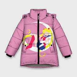 Куртка зимняя для девочки Сейлор мун, цвет: 3D-светло-серый
