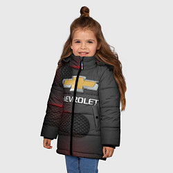 Куртка зимняя для девочки CHEVROLET, цвет: 3D-черный — фото 2