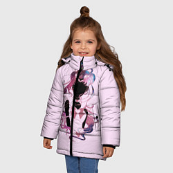 Куртка зимняя для девочки Космическая Сейлор Мун, цвет: 3D-черный — фото 2