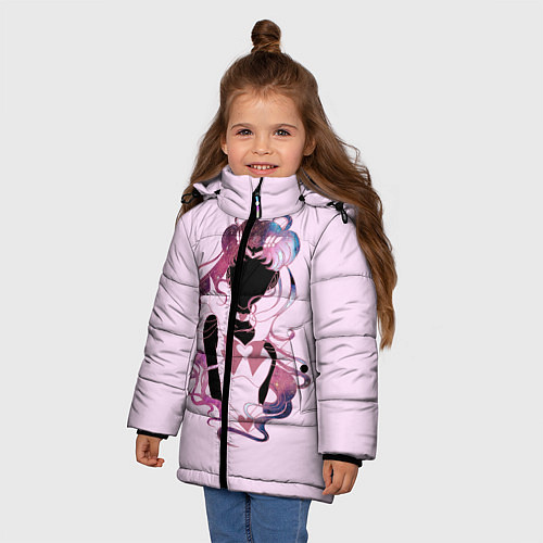 Зимняя куртка для девочки Космическая Сейлор Мун / 3D-Черный – фото 3