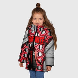 Куртка зимняя для девочки FORTNITE ФОРТНАЙТ, цвет: 3D-черный — фото 2