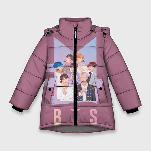 Зимняя куртка для девочки BTS / 3D-Светло-серый – фото 1