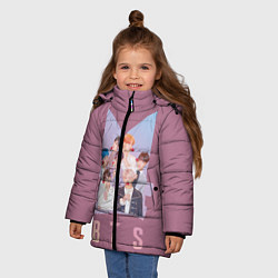 Куртка зимняя для девочки BTS, цвет: 3D-светло-серый — фото 2