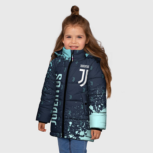 Зимняя куртка для девочки JUVENTUS ЮВЕНТУС / 3D-Светло-серый – фото 3