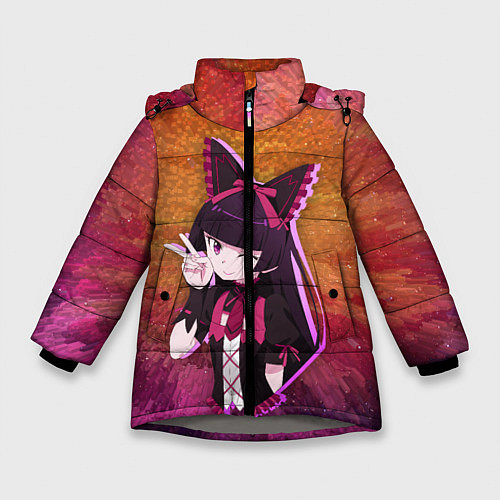 Зимняя куртка для девочки Рори Меркури / 3D-Светло-серый – фото 1