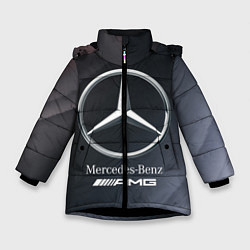 Куртка зимняя для девочки MERCEDES МЕРСЕДЕС, цвет: 3D-черный