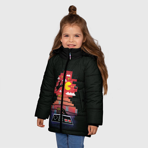 Зимняя куртка для девочки Mario / 3D-Черный – фото 3