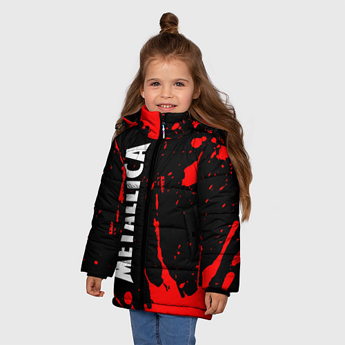 Зимняя куртка для девочки METALLICA МЕТАЛЛИКА / 3D-Черный – фото 3