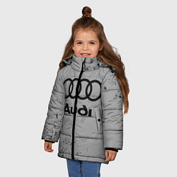 Куртка зимняя для девочки AUDI АУДИ, цвет: 3D-черный — фото 2