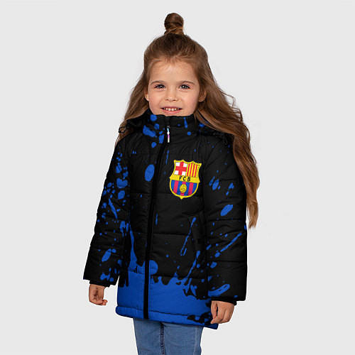 Зимняя куртка для девочки BARCELONA БАРСЕЛОНА / 3D-Черный – фото 3