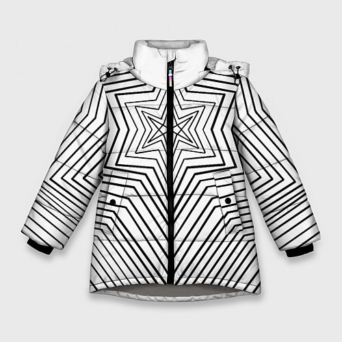 Зимняя куртка для девочки Bring me the horizon white / 3D-Светло-серый – фото 1