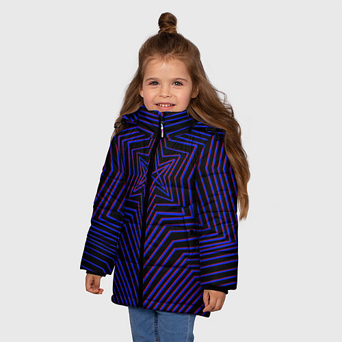 Зимняя куртка для девочки BRING ME THE HORIZON GLITCH / 3D-Черный – фото 3
