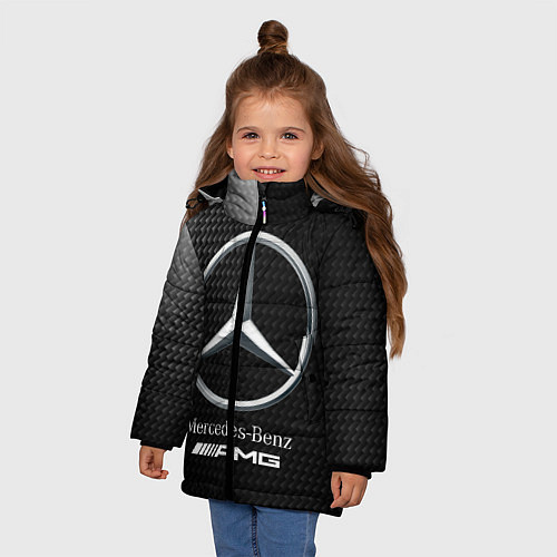 Зимняя куртка для девочки MERCEDES МЕРСЕДЕС / 3D-Черный – фото 3
