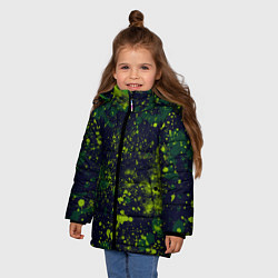 Куртка зимняя для девочки Camouflage, цвет: 3D-черный — фото 2