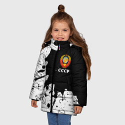 Куртка зимняя для девочки СССР USSR, цвет: 3D-черный — фото 2
