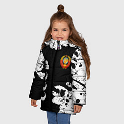 Куртка зимняя для девочки СССР USSR, цвет: 3D-светло-серый — фото 2