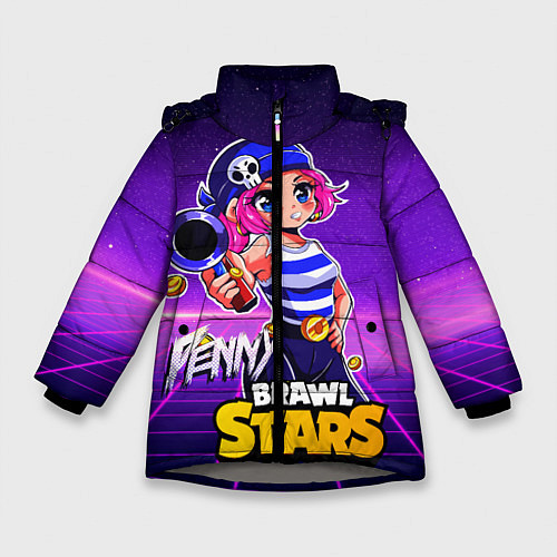 Зимняя куртка для девочки Penny Brawl Stars / 3D-Светло-серый – фото 1