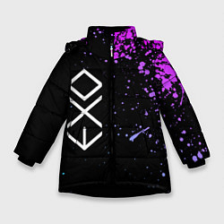 Куртка зимняя для девочки EXO BAND, цвет: 3D-черный