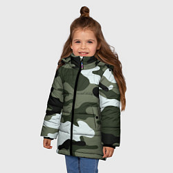 Куртка зимняя для девочки Camouflage 2, цвет: 3D-светло-серый — фото 2