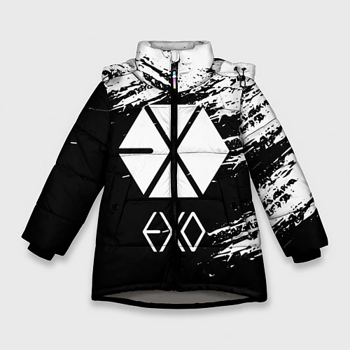 Зимняя куртка для девочки EXO BAND / 3D-Светло-серый – фото 1