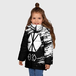 Куртка зимняя для девочки EXO BAND, цвет: 3D-светло-серый — фото 2